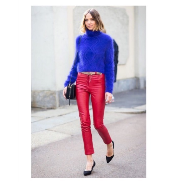 ✨NOTIFY✨Midrise Skinny Leather Pants - Picture 5 of 11